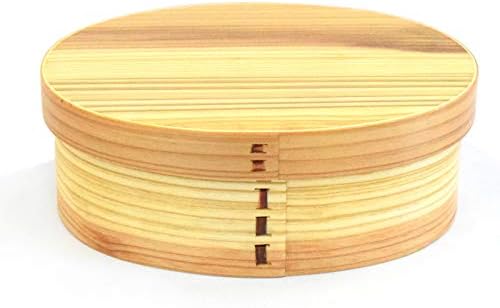 IPPINKA Japanese Magewappa Bento Box - Medium - 600 ml - Dishwasher-safe - Natural Cedar Wooden Lunch Box - Belt Included