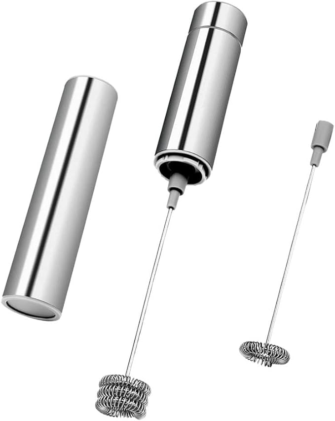 for Electric Milk Frother Handheld Milk Foamer,Stainless Steel Whisk Coffee Latte Cappuccino Foam Maker for Lattes and Hot Chocolates