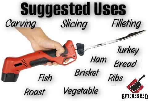 Butcher BBQ Cordless Electric Knife - Carving and BBQ Knife