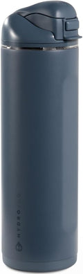 HydroJug Ease2o Water Bottle with Straw & Chug Lid, Stainless Steel, Vented Cap to Help Reduce Pressure, Water-Level Window, Cup Holder Friendly, Non-Slip Base – 24oz, Cascade