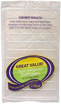 Pack of 2 Clear Plastic Refrigerators Liners - Disposable Durable Shelf Protectors for Refrigerators, Drawers, Bins, Pantry, Cabinets and Kitchen Storage (96)