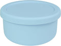 24fl oz (700ml) Silicone Food Storage Containers,Round Bowls with Lids - Meal Prep Containers for Kitchen Serving, Salad & Lunch - Airtight, Microwave/Fridge/Dishwasher Safe, BPA-Free ( Light blue)