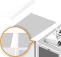 Linda’s Essentials Silicone Stove Gap Covers (2 Pack), Heat Resistant Oven Gap Filler Seals Spaces Between Stovetop and Counter, Easy to Clean Stove Side Guard (25 Inches, White)