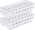 4/pk White Ice Cube Trays Stackable, 4 trays per pack, 13.13x4.88x1.63-inch each tray