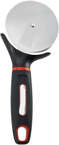 Soft Grip Stainless Steel Pizza Wheel with Blade Guard Comfortable Handle Dishwasher Safe Pizza Slicing Focaccia Baking