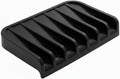 Effilogic Silicone Sponge Holder, Soap Dish, Self Draining Kitchen Sink Organizer, Kitchen Accessories, Medium Black