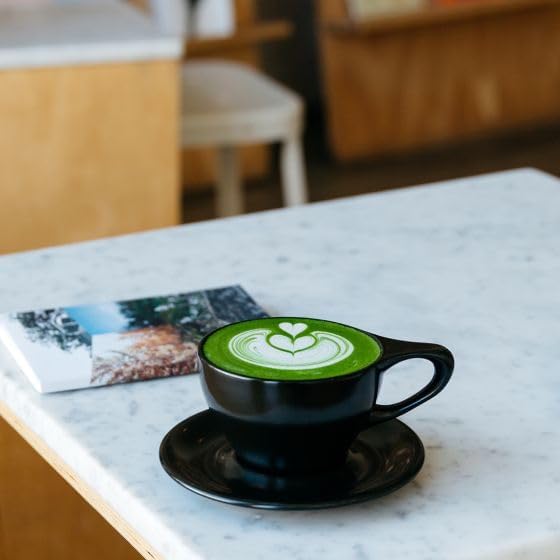 notNeutral LINO Porcelain Cup & Saucer (Black, Small Latte, 2)