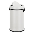 Garvee 17 gal/65 L Trash Can, Fingerprint-Proof Stainless Steel Swing Top Garbage Can, Heavy Duty Commercial Round Trash Bin with Swing Lid for Restaurant, Home, Office,White