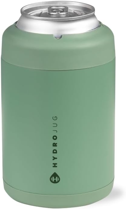 HydroJug Can Cooler 12 oz, Stainless Steel Can Holder, Sage