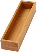 YBM Home Bamboo Drawer Organizer Storage Box for Kitchen Drawer, Junk Drawer, Office, Bedroom, Children Room, Craft, Sewing, and Bathroom, 3x12x2 inch