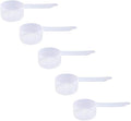 Plastic Measuring Scoop, (35 cc | 2.5 tablespoon | 1.25 fl oz. | 35 mL) Long Handle Spoons for Powders, Granules, Coffee, Pet Food, Baking Supplies, Protein and Other Dry Goods, BPA Free (Set of 5)
