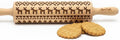 SCANDINAVIAN CHRISTMAS Embossing Rolling Pin Embossing Rolling Pin With Christmas Tree Deer Heart Gingerbread Cookies