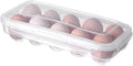 TOWINE Food Storage Containers Egg Preservation Box Refrigerator Egg Storage Box Home Preservation Storage Box Kitchen Multi-Grid Portable Egg Box (Color : Clear, Size : A)