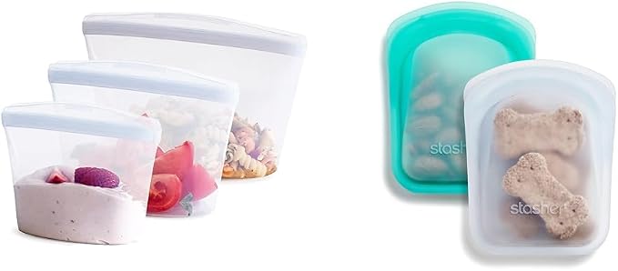 Stasher Reusable Silicone Travel Makeup Bag, Storage Bag Organizer, Dishwasher Safe, Leak-free, Beauty Everyday