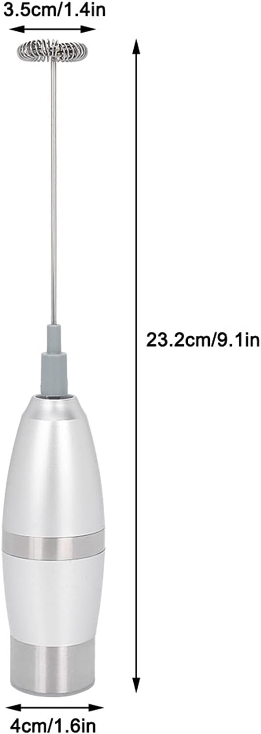 Handheld Electric Egg Beater, Stainless Steel Milk Frother Automatic Egg Beater Rotating Coffee Foam Mixer for Lattes Cappuccino Hot Chocolate