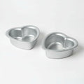 Heart Shaped Cake Pans, 4 × 2 Inch, Set of 2 | Aluminum, Wedding & Party Use, Bread & Chocolate Baking