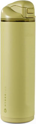 HydroJug Ease2o Water Bottle with Straw & Chug Lid, Stainless Steel, Vented Cap to Help Reduce Pressure, Water-Level Window, Cup Holder Friendly, Non-Slip Base – 24oz, Olive