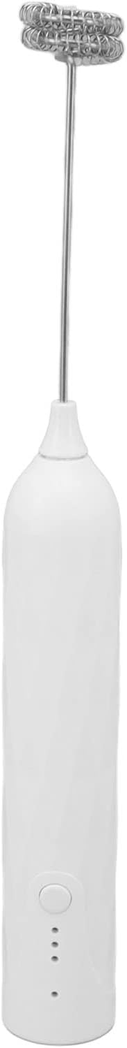 Small Household Egg Beater Mini Multifunctional Blender Handheld Electric Stirrer Foam Maker Whisk Cordless Milk Coffee Foamer (White)