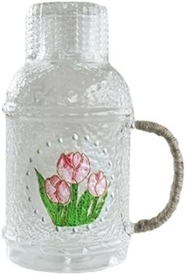 Pitcher 2200ml Glass Water Pitcher with Lid, Heat Resistant Glass Teapot with a Cup for Preparing Iced Tea, Juice and Hot and Cold Drinks Water Pitcher