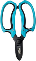 OASIS Forage Strain Reducing Ippon Floral Scissors | Precision Cut Stainless Steel Blades | Bright Blue Soft Grip Handle