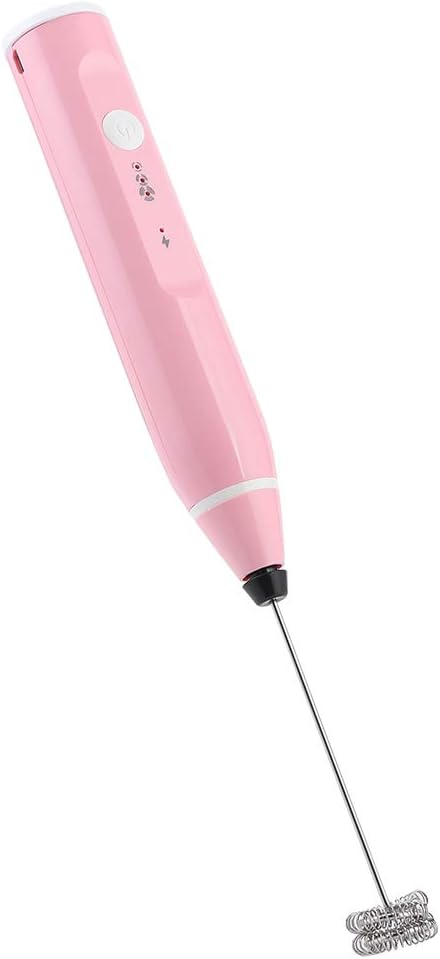 Rechargeable Milk Frother Handheld Egg Beater USB Electric Coffee Mixer For Stirring Eggs, Butters, Milks, Soup, Sauce And More Intelligent 3 Speed Settings ()