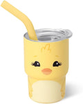 Swig Life Swig Shots Insulated Tumbler 2oz, Stainless Steel Mini Tumbler with Lid and Silicone Straw, Double Wall & Vacuum Sealed, Mini Tumblers for Shots (Spring Chick)