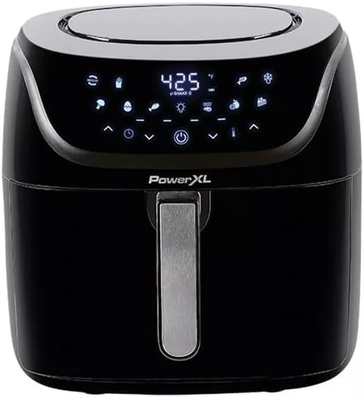 CrispPro Max Air Fryer 8QT Dual Basket – Digital Touchscreen, 10 Presets, Oil-Free Cooking, Easy Clean, Family Size Fryer – Black