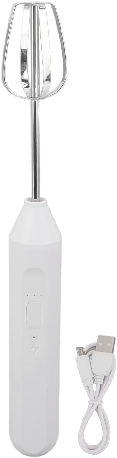 Electric Hand Blender，3 in 1 Immersion Blender Handheld, Beater Electric Milk Frother Coffee Blender Milkshake Blender Foamer Kitchen Tools(White)