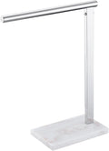 KOKOSIRI Hand Towel Holder Stand Towel Rack with Steady Marble Base for Bathroom Vanity Countertop, Polished Stainless Steel 15.7'' Height THS0006-CH