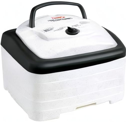 Nesco FD-80A Square Shaped Food Dehydrator, For Snacks, Fruit, Beef Jerky, White