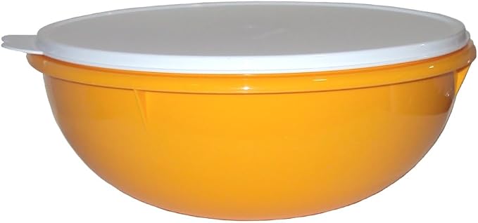 Tupperware Vintage Edition Fix N Mix Bowl Harvest Yellow with Sheer Seal