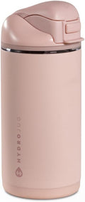 HydroJug Ease2o 14oz Kids Water Bottle with Straw & Chug Lid, Dusty Rose
