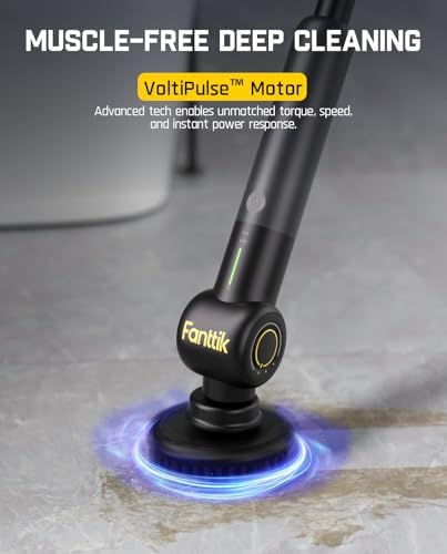 Fanttik Flip G9 Pro Electric Scrubber & 3 Pcs Replacement Brush Heads for Flip G9 Pro Electric Spin Scrubber