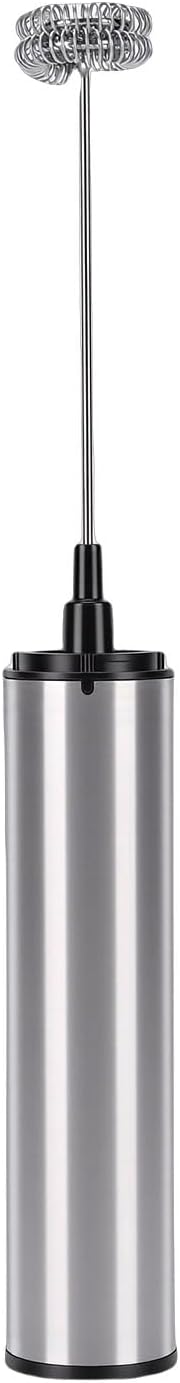 USB Rechargeable Handheld Milk Frother, Electric Foam Maker, Stainless Steel Whisk Drink Mixer with Fast Frothing, Ideal for Lattes, Cappuccino & Hot Chocolate
