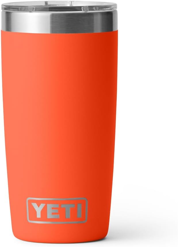 YETI Rambler 10 oz Tumbler, Stainless Steel, Vacuum Insulated with MagSlider Lid, Papaya
