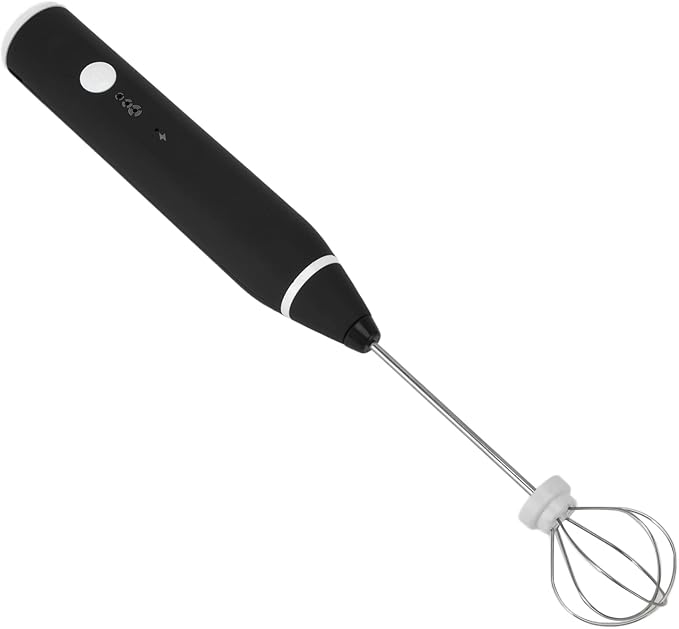 Rechargeable Milk Frother, Electric Stirrer 3 Speed Modes Electric Handheld Stainless Steel Detachable Probe Nonstick Flexible Mini Hand Mixer for Lattes, Cappuccino