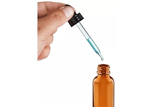 United Scientific™ 2oz (60mL) Leakproof Flint Glass Dropper Bottles, Amber Glass, Pack of 12