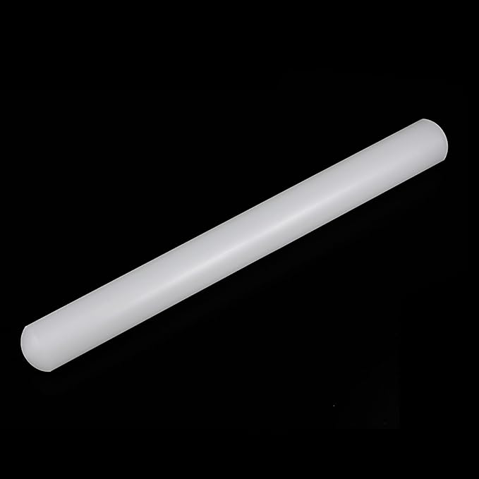 HARFINGTON Fondant Rolling Pin PP 45cm x 2.5cm Non Stick for Baking White