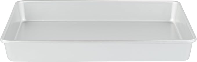 Restaurantware-Met Lux 15 x 12 x 2 Inch Straight-Sided Baking Tin, 1 Rectangular Cake Pan - Oven-Ready, Freezable, Anodized Aluminum Baking Sheet Cake Pan, Greaseproof, For Birthday