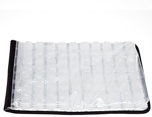 FlexiFreeze Party Mat Food Cooling Serving Platter – Buffet Display Chiller for Meat, Cheese, Fruit & Party Food Trays – Catering Supplies Cold Serving Mat Black (19" x 15")