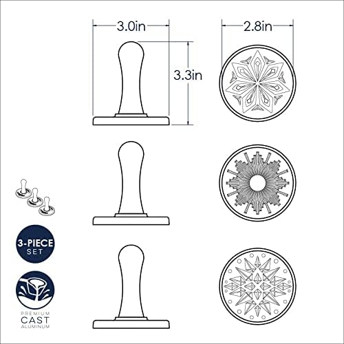 Nordic Ware Starry Night Cookie Stamps (Set of 3), Sturdy Cast Aluminium Cookie Stamp Set, Cookie Press Set Made in the USA, Sturdy and Durable Biscuit Maker Press Set