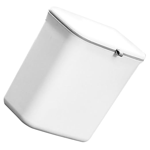 SUPVOX Dry and Wet Separation Hanging Trash Can Dual Compartment Kitchen Garbage Bin White Plastic Over Cabinet Door for Household Waste Sorting