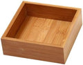 YBM Home Bamboo Drawer Organizer Storage Box for Kitchen Drawer, Junk Drawer, Office, Bedroom, Children Room, Craft, Sewing, and Bathroom, 6 Pack 6x6x2 inch
