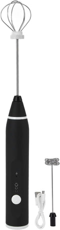 Rechargeable Milk Frother, Electric Stirrer 3 Speed Modes Electric Handheld Stainless Steel Detachable Probe Nonstick Flexible Mini Hand Mixer for Lattes, Cappuccino
