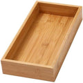 YBM Home Bamboo Drawer Organizer Storage Box for Kitchen Drawer, Junk Drawer, Office, Bedroom, Children Room, Craft, Sewing, and Bathroom, 2 Pack 6x15x2 inch