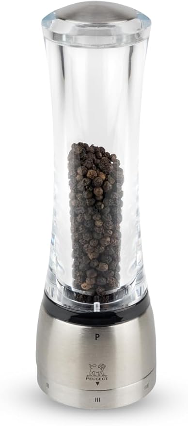 Peugeot Daman U'Select Shaftless 8.25 Inch Pepper Mill, Stainless Steel