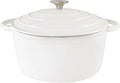 5 Quart Enameled Cast Iron Dutch Oven, Heavy-Duty Round Cookware Pot with Lid and Dual Handles for Sourdough Bread Baking, Braising, Soups and Stews, Used for All Stoves