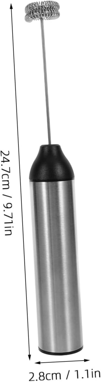 Healifty 1pc Rechargeable Milk Froth Machine Coffee Single À Frothing Mini Mixer Rechargeable Portable Simple Handheld Milk Frother Electric Foamer Egg Formula Mixer Silver
