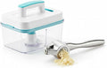 Garlic Crusher & 16-in-1 Vegetable Chopper Bundle – Stainless Steel Garlic Press with Multifunction Mandoline Slicer, Onion Chopper, Food Processor & Kitchen Prep Tools