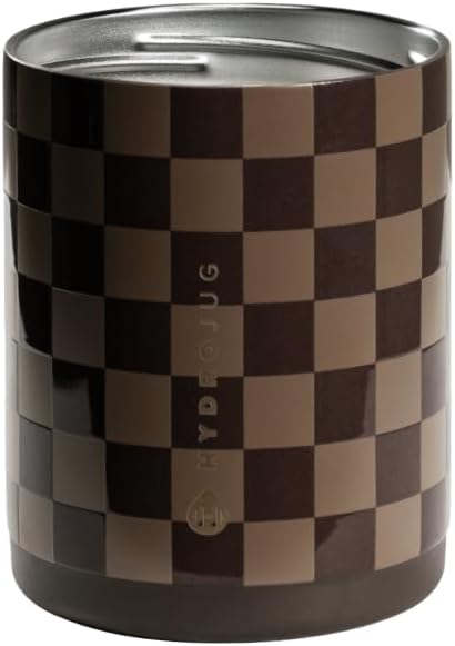 HydroJug Can Cooler 12 oz, Stainless Steel Can Holder, Autumn Checkers